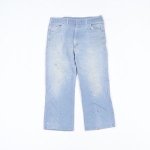 80s Streetwear Mens 36x25  Stained Chambray Jeans